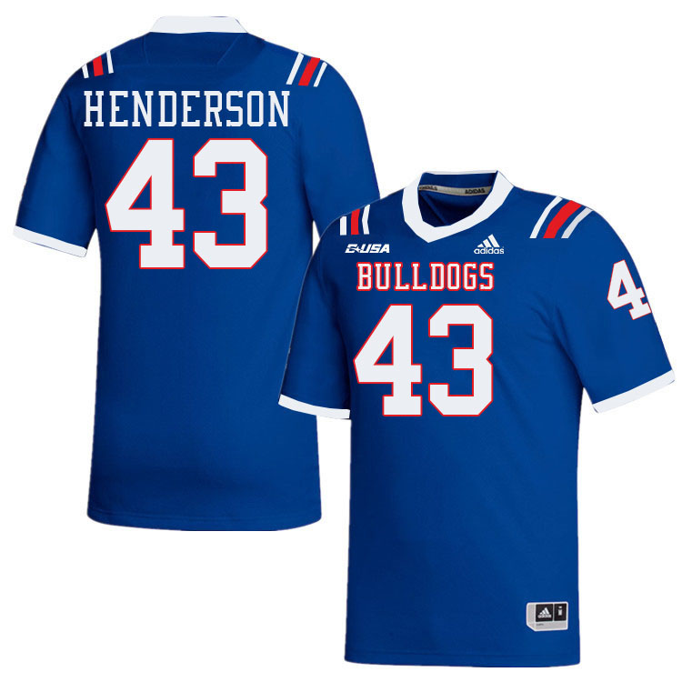 Drew Henderson Louisiana Tech Jersey,LA Tech Bulldogs Football Jerseys,Uniforms,Gears-Blue